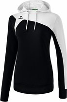 Erima Club 1900 2.0 Sweater met Capuchon Dames Zwart-Wit Maat 36