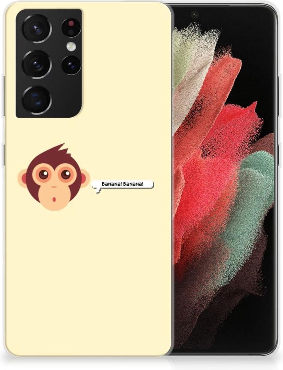 Samsung Galaxy S21 Ultra Telefoonhoesje met Naam Monkey