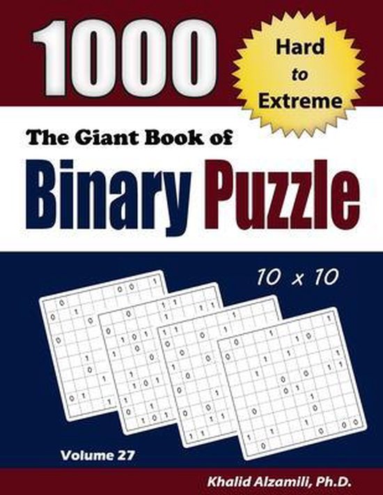 Adult Activity Books-The Giant Book of Binary Puzzle - cover