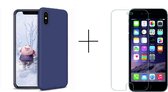 iPhone XS Max hoesje blauw - iPhone Xs hoesjes blauw - iPhone XS Max cases blauw- telefoonhoesje iPhone XS Max blauw - Siliconen hoesje blauw - screenprotector iPhone XS max