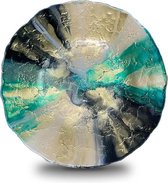 Decoratie schaal - Glas - Goud - Decoratie woonkamer - Decoratieve accessoires - Design - Ø 40cm - Schaal - Fruitschaal - Woonaccessoires
