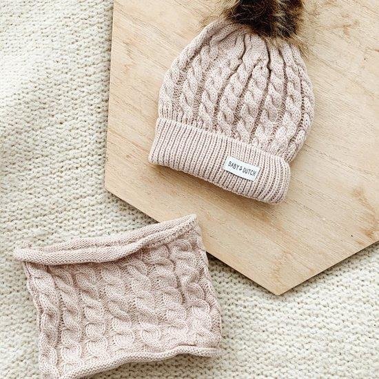 Baby Dutch muts en sjaal beige fashion muts baby en | winter | koud | 6 tot... | bol.com