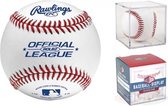 Rawlings - Honkbal + Display - Leer - MLB - ROLB2 - Official Size - Wit - 9 inch