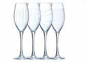 Illumination champagneglas met print - champagneglazen - 24cl - 4 stuks