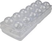 Eierbox Voor 12 Eieren - Transparant - Kunststof - 28 x 7 x 9 cm