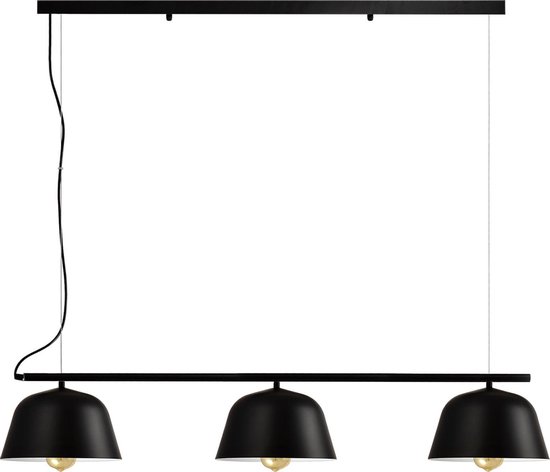 QUVIO Moderne hanglamp - 3 lichtpunten aan stalen frame - 25 125 x 18,5 cm (lxbxh) | bol.com