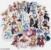 Sword Art Online Anime SAO Asuna Kirito  50 Stuks Stickers Water Proof