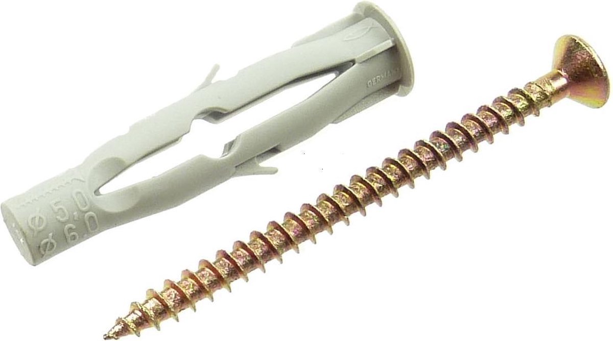 Fischer Universaldbel FU 10x60 53268 - 2) 2 Pck. (8 Dübel+Schrauben)
