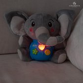 AdomniaGoods - Kinder speelgoed - Olifant - Knuffeldier - Licht - Nachtlampje - Geluid - Soft en knuffelbaar.