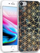 iMoshion Design voor de iPhone SE (2020) / 8 / 7 / 6s hoesje - Ring - Zwart / Goud