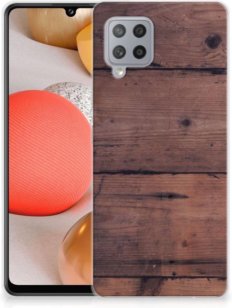 Samsung Galaxy A42 Bumper Hoesje Old Wood