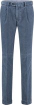 The English Hatter Mannen Corduroy Pantalon Smalle Rib Blauw Katoen Maat: 26