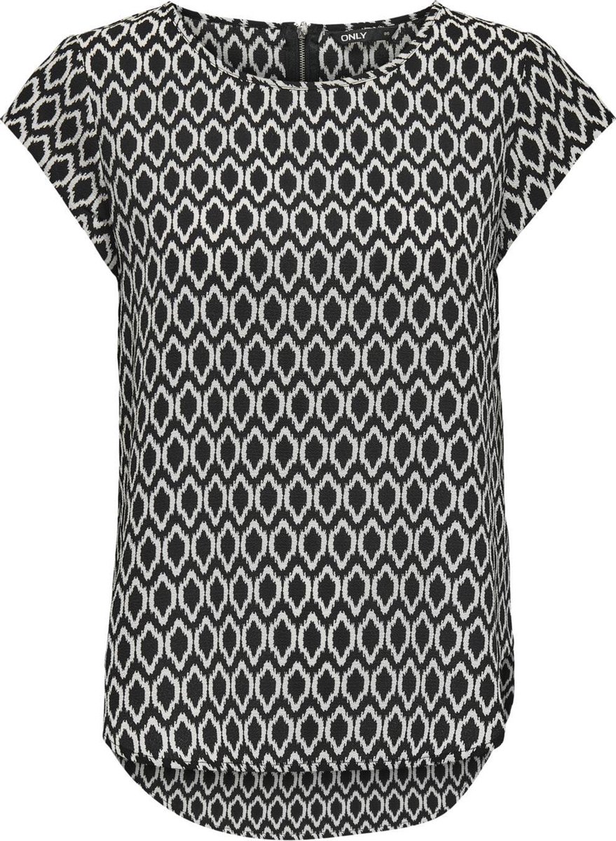 ONLY CARMAKOMA CARVICA SS AOP TOP NOOS Dames Top - Maat 46