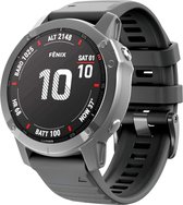 Siliconen Smartwatch bandje - Geschikt voor  Garmin Fenix 5x / 6x siliconen bandje - zwart - Horlogeband / Polsband / Armband