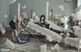 Maids lll- Kristal Helder Galerie kwaliteit Plexiglas 5mm.- Blind Aluminium Ophang-frame- Fotokunst- luxe wanddecoratie- Akoestisch en UV Werend- inclusief verzending