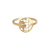 Ring wereldbol | Goud