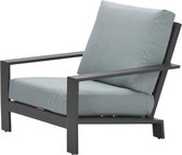 Garden Impressions Lincoln lounge fauteuil - aluminium - donker grijs/mint grijs