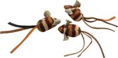 Duvo+ Knitted muizen Bruin 13,5x4,5x2,5cm