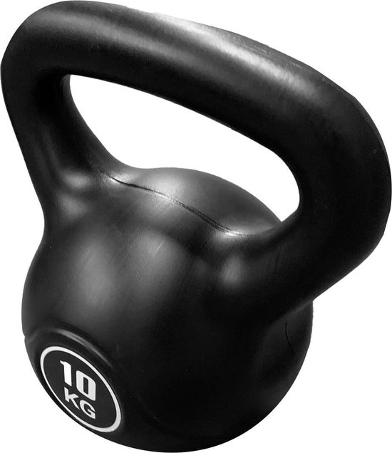 Kettlebell - Fitness - Kettlebells - Gewichten - 10kg - Zwart