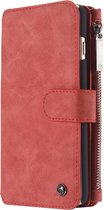 CaseMe Luxe 2 in 1 Portemonnee Booktype iPhone 6 / 6s hoesje - Rood