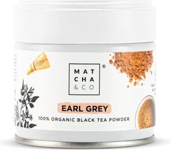 Earl Grey Black Tea Powder - zwarte thee - 30gr - ongeveer 60 kopjes