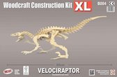 Bouwpakket 3D Puzzel Velociraptor XL Hout FSC Educatief  (85 cm)