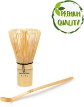Matcha Garde Set - Handgemaakte Bamboe Whisk & Bamboe Lepel - Matcha Hana