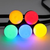 Prikkabel lichtsnoer 20 meter met 20 LED lampen in 5 kleuren.