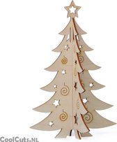 Kerstboom van CoolCuts - Houten Kerstboom 33 cm - Kerstdecoratie - Kerst cadeau - Bouwpakket