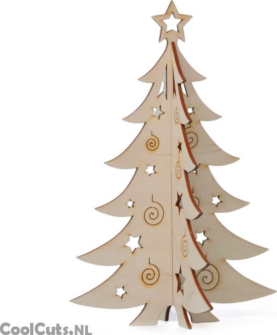 Kerstboom van CoolCuts - Houten Kerstboom 33 cm - Kerstdecoratie - Kerst  cadeau -... | bol.com