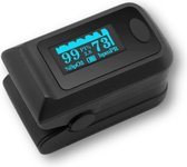 Ecomtrends® Bloeddrukmeter - Saturatiemeter - Zuurstofmeter met draagkoort - Zwart