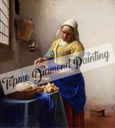 TOPMO- Het melkmeisje - Schilderij van Johannes Vermeer-  40X50CM-  Diamond painting pakket - HQ Diamond Painting - VOLLEDIG dekkend - Diamant Schilderen - voor Volwassenen – ROND
