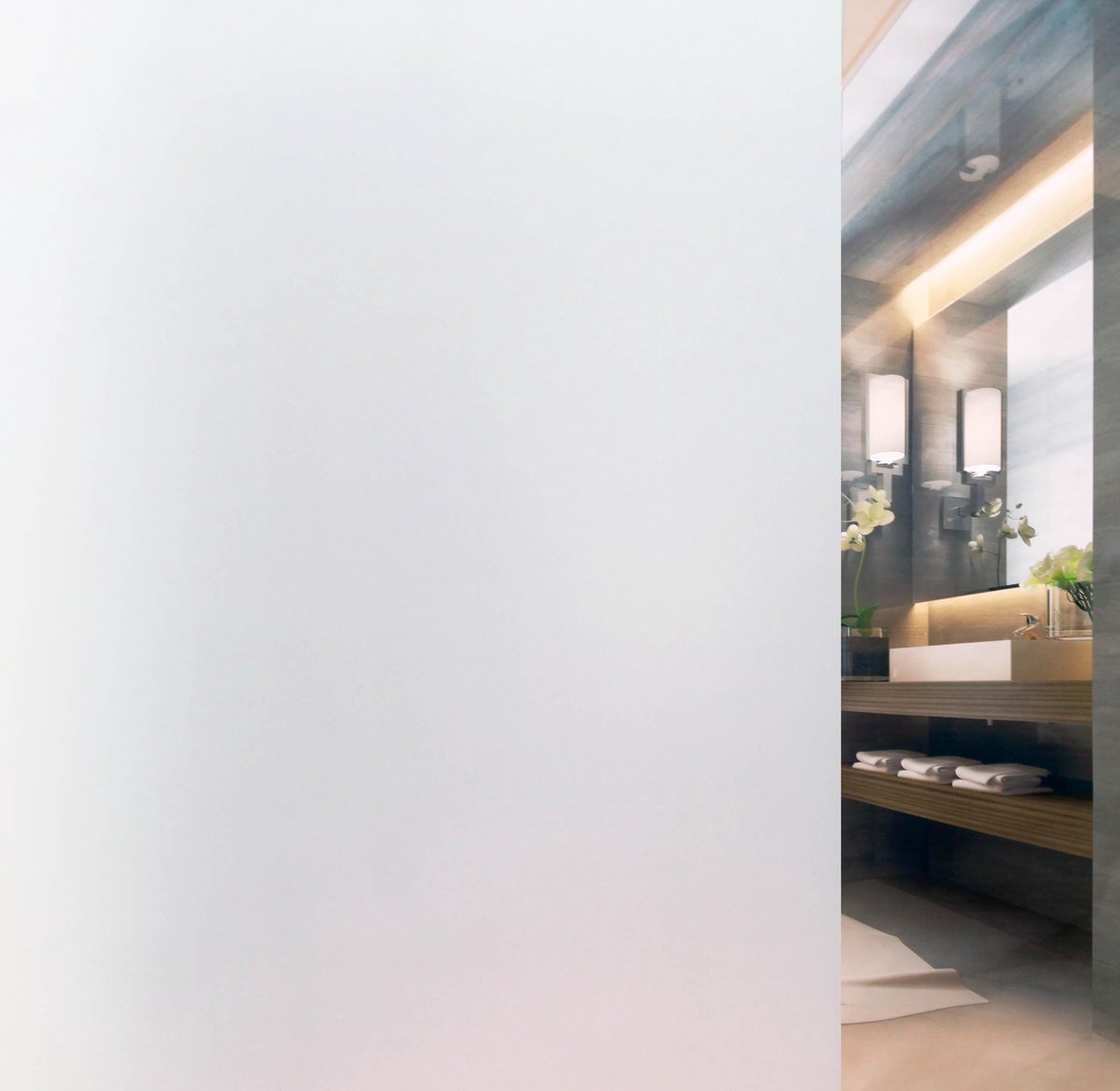 Simple Fix Raamfolie Melkglas 90x300 cm - Geschikt voor HR++/HR+++ glas - Zelfklevend zonder Lijm - Statische Plakfolie - Anti Inkijk - Zonwerend & Isolerend