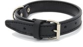 Hondenhalsband - Zwart - Halsomtrek van 31.5cm tot 40.5cm - Hoge Kwaliteit Leer - Ambachtelijk Gemaakt in Portugal