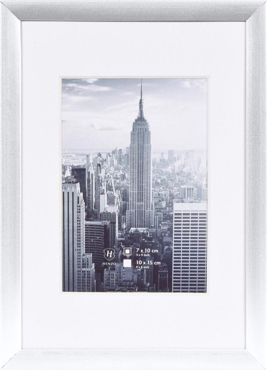 Henzo Fotolijst - Henzo - Manhattan - Fotomaat 10x15 cm - Zilver
