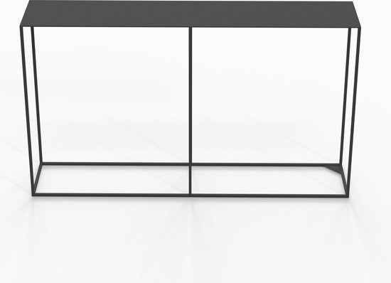 Metalen sidetable - wandtafel - mat zwart | 120 x 25 x 70 cm | Stainiq ® |  bol.com