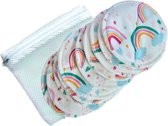 Cheeky Wipes | 10 stuks Wasbare makeup pads met wasnet - Over the Rainbow