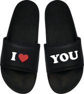 Cadeau Kerstmis - Cadeau Kerst - Cadeau Valentijn - Cadeau Valentijnsdag - Valentijn - Badslipper I Love You 42