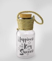 Verjaardag - Star Lights - Happiness is the key to success - In cadeauverpakking met gekleurd lint