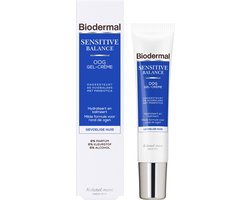 Bioderma Biodermal Sensitive Balance Oog Gel-Crème, 15 ml - Oogcrème met Prebiotica, Ondersteunt de huidbalans, Hydrateert en Kalmeert, Milde formule voor rond de ogen, 0% Parfum, 0% Kleurstof en 0% Alcohol, voor Gevoelige huid