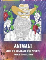 Libri da colorare per adulti - Facile e divertente - Animali