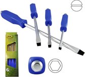 JBM Tools | SET VAN 4 PLATTE SLAG-SCHROEVENDRAAIERS