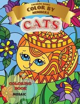 Coloring Book - Color by Numbers - Mosaic Cats