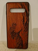 Bamboesjes Houten Telefoonhoesje Samsung S10 Golf van Kanagawa