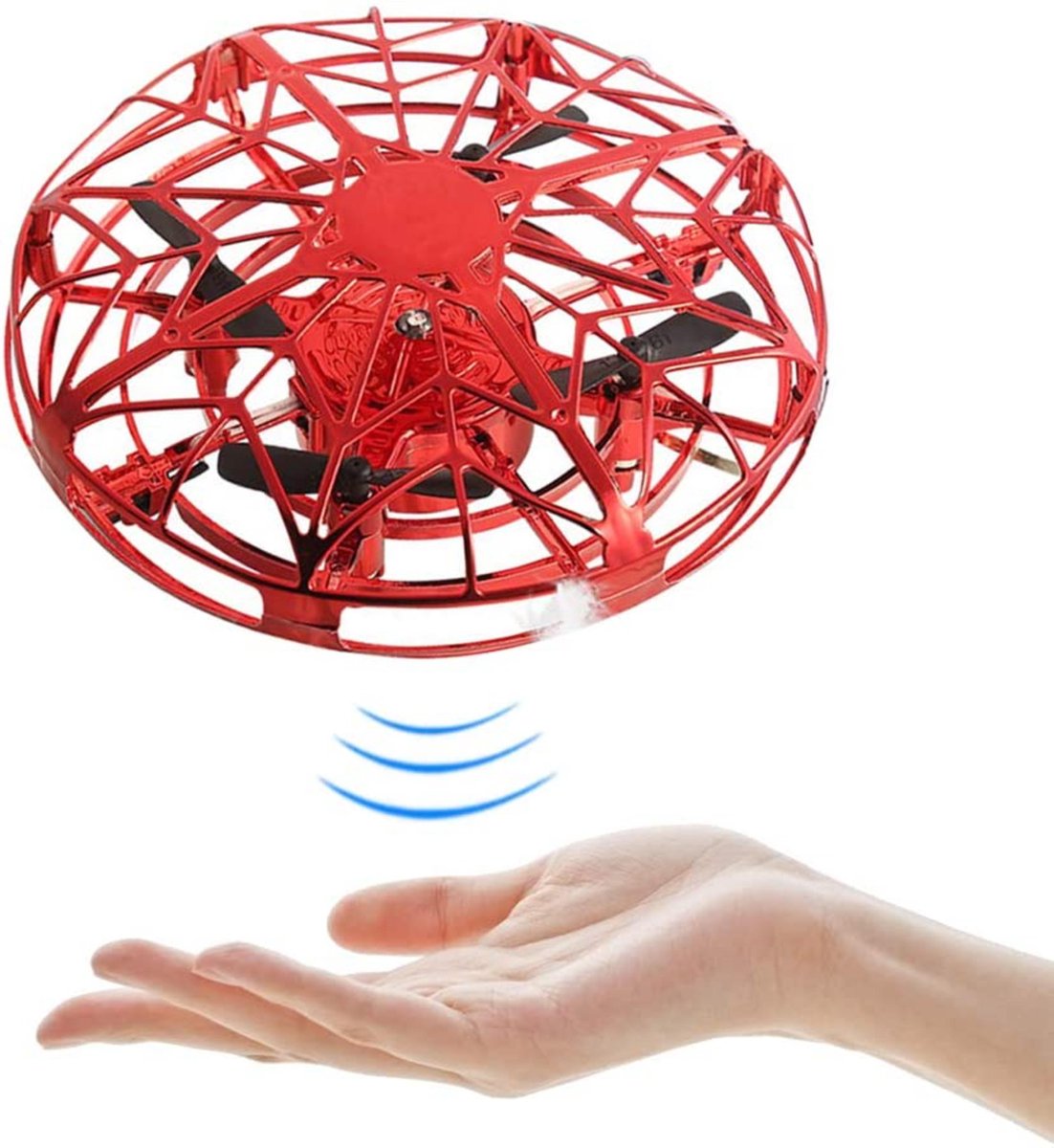 UFO Drone - Handgestuurd – Infrarood sensoren - Rood