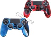 Gilleo - PlayStation 4 Anti Slip Skin Kleur Special Color Red & Blue - 2 Skins - Gratis Verzending