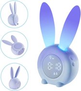 Slaaptrainer Kinderen - Slaapwekker - Kinderwekker - Wake Up Light - Konijn - Blauw