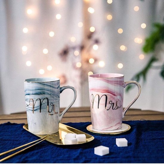 Mr Mme Mug - tasse à Café - tasse à Thee - cadeau Couple - coffret cadeau  Couple 