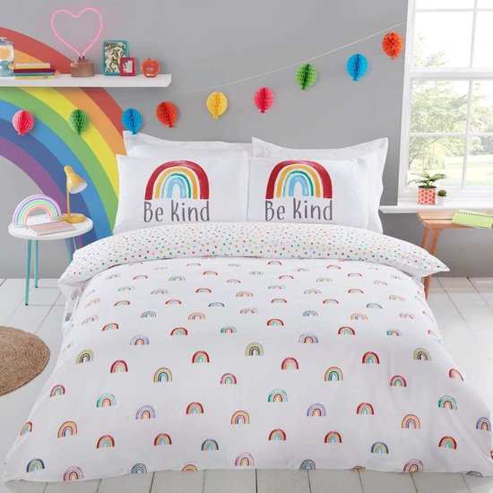 Regenboog dekbed - 2 persoons - Rainbow dekbedovertrek - 200 x 200 cm. |  bol.com