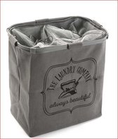 Wasmand grijs met binnen zak